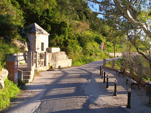 Beautiful water fountain near Caseres